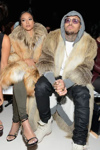 Chris Brown and Karrueche Tran - Breezy and his former lady are in the celebrity breakup Hall of Fame. After going 'round and 'round several times — each airing their dirty laundry for their collective millions of social media followers — &quot;Breueche&quot; finally called it quits in 2015 via a tweet from Tran (and the bit of hope that remains came afterward&nbsp;via her televised interview on Fix My Life). (Photo: Noam Galai/Getty Images for Mercedes-Benz Fashion Week)