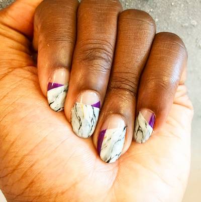 Estelle - Have you ever seen a marble effect like this? Ms. Estelle, you and your tips never cease to amaze us. (Photo: Estelle via Instagram)