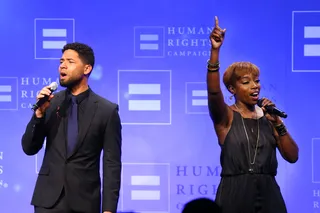For a Good Cause - Jussie Smollett and Estelle performed at the Human Rights Campaign 2016 Los Angeles Gala at the JW Marriott in LA. &nbsp;(Photo: Mark Davis/Getty Images)
