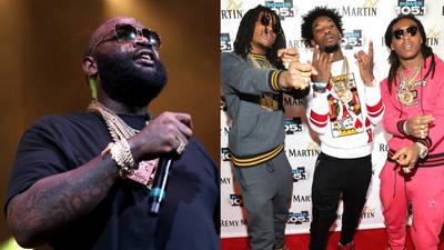 Rick Ross and Migos - There?s one major thing these guys have in common: they rep their hometowns proudly. The Miami-rooted Teflon Don has transcended past the 305 into finding his own label, MMG. As part of the premiere stars of the trap movement, Migos can definitely do the same with a little guidance from Rozay himself.(Photos from left: Bennett Raglin/Getty Images for Power 105.1's Powerhouse 2015, Neilson Barnard/Getty Images for Power 105.1)