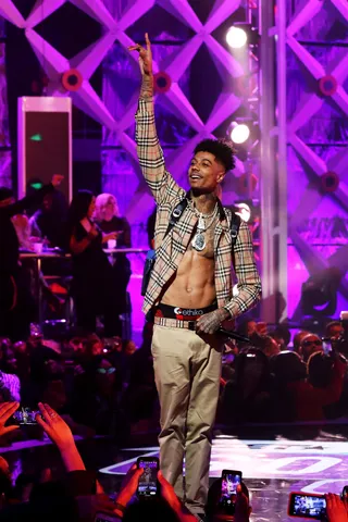 The audience captures Blueface's performance. - (Photo: Bennett Raglin/Getty Images for BET)&nbsp;