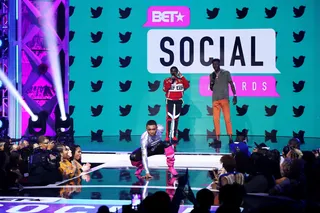 Dremon Cooper&nbsp;takes center stage at the awards.  - (Photo: Bennett Raglin/Getty Images for BET)&nbsp;