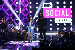 Tammy Rivera and Waka Flocka&nbsp;take the stage. - (Photo: Bennett Raglin/Getty Images for BET)&nbsp;