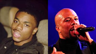 Common featuring Vince Staples - Common,&nbsp;featuring Vince Staples,&nbsp;delivers &quot;Kingdom,&quot; which tells the story of a hustler trying to survive Chicago streets. It's nominated in the Impact Track category.(Photos from Left: Tan Cressida/Columbia Records, Joe Kohen/Getty Images for the New Yorker)