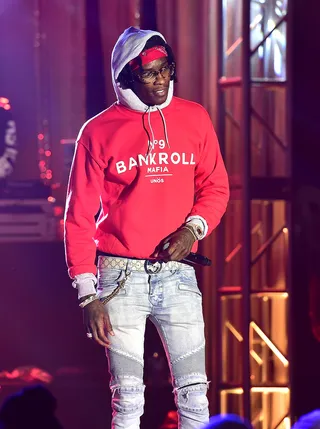Young Thug Is Turnt Up in ATL - Young Thug brought the house down on stage during TIDAL X: TIP at Greenbriar Mall in Atlanta.(Photo: Paras Griffin/Getty Images for Tidal)