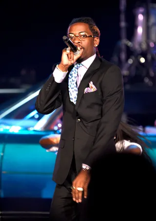 Stand Up Guy - Rich Homie Quan grabs the mic and has the crowd bumpin'! &nbsp;(Photo: Paul R. Giunta/BET/Getty Images for BET Networks)