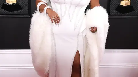 LOS ANGELES, CALIFORNIA - JANUARY 26:  Lizzo arrives at the 62nd Annual GRAMMY Awards at Staples Center on January 26, 2020 in Los Angeles, California. (Photo by Steve Granitz/WireImage)