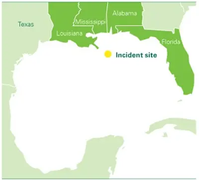 Spill Areas - The spill affected areas in Louisiana, Mississippi, Alabama and the Florida Panhandle hardest. A relatively small amount of oil was even found in Texas. \r\r(Map: BP)