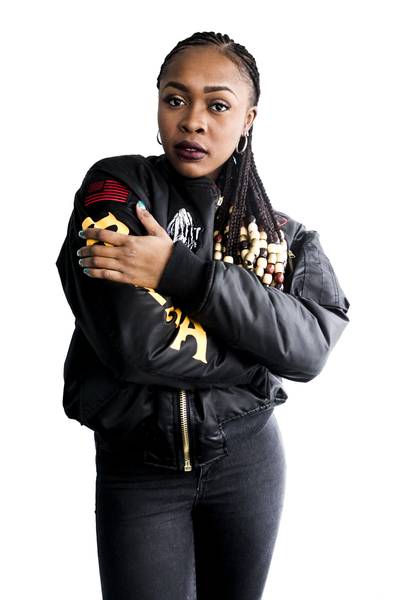 &quot;Burn&quot; - The Chicago femme fatale&nbsp;was in &quot;Burn&quot; mode as she kicked it inside the offices and left us at bay like her competition when she spit, &quot;These rappers can't knock me like a house with no doors.&quot;(Photo: Krista Schlueter / BET)