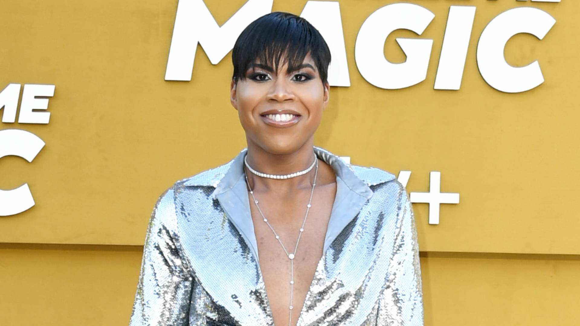 EJ Johnson attends the Los Angeles premiere of Apple's "They Call Me Magic" at Regency Village Theatre on April 14, 2022 in Los Angeles, California. 
