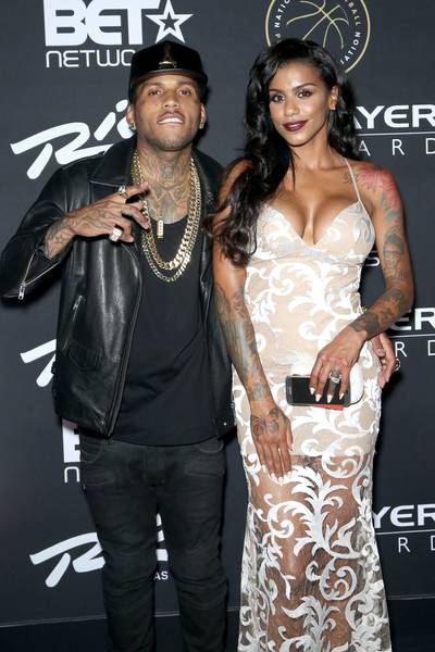 The Cute Couple  - Kid Ink and his fiancée get beautified for the night! They're one hell of a couple. (Photo: Gabe Ginsberg/BET/Getty Images for BET)