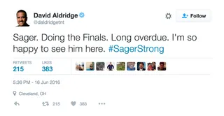 David Aldridge - @davidaldridgetnt(Photo: David Aldridge via Twitter)