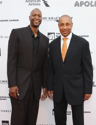 Former NY Knicks John Wallace and John Starks - (Photo: Shahar Azran)