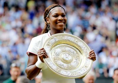 2010 Wimbledon - Set them up in front of Serena Williams&nbsp;at the net and she's going to knock them down. That's been Serena's call to tennis fame all these years.(Photo: Matthew Stockman/Getty Images)