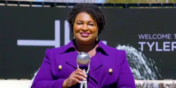 Stacey Abrams on BET Buzz 2021.