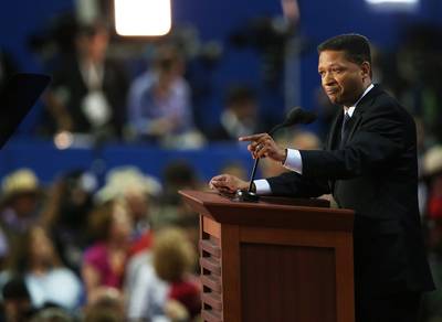 Artur Davis - &quot;Some of you may know, the last time I spoke at a convention, it turned&nbsp;out I was in the wrong place. So, Tampa, my fellow Republicans, thank you for welcoming me where I&nbsp;belong,&quot; Davis, a former Democrat and Obama surrogate, said on Tuesday. &nbsp;(Photo: Scott Olson/Getty Images)