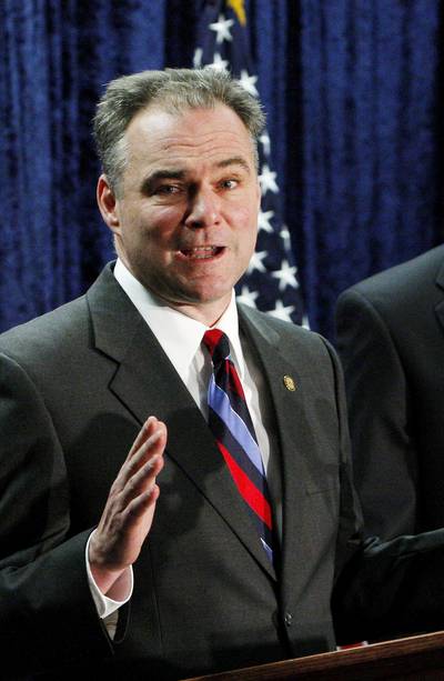 Tim Kaine - Tim Kaine is a U.S. Senate candidate from Virginia. He is the former governor of Virginia and former chairman of the Democratic National Committee.&nbsp;(Photo: Reuters/Jim Young)