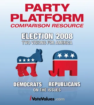 What Is a Party Platform? - A political platform documents the party's positions on a variety of political issues and is used to attract and retain voters. It also is a benchmark of the party's overall philosophy and affirms the principles on which it stands.   (Photo: iVoteValues)