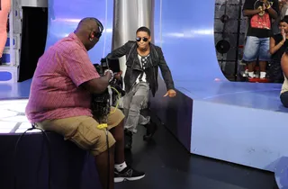 Cool Bro - Jacob Latimore makes his way to the stage at 106 &amp; Park, August 23, 2012. (Photo: John Ricard / BET)