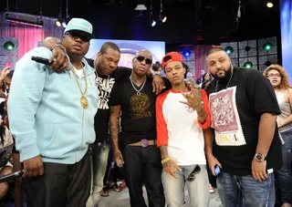 Taking Pics - E-40, Busta, Baby, Bow Wow and DJ Khaled at 106 &amp; Park, August 22, 2012. (Photo: John Ricard / BET)