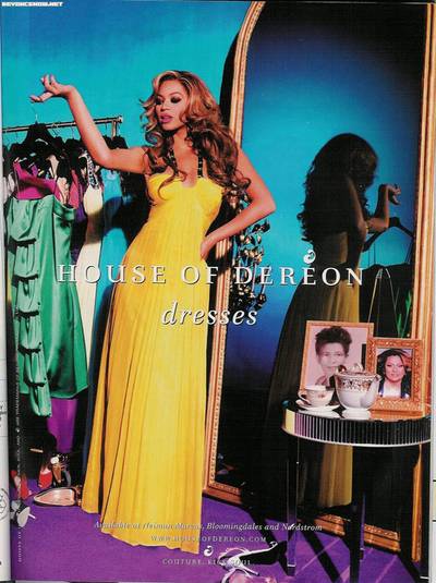 Sassy - Beyonc? slipped into an elegant canary maxi dress for the line?s Spring/Summer 2008 ad campaign. This piece gets our stamp of approval.&nbsp;  (Photo: Courtesy House Of Dereon)