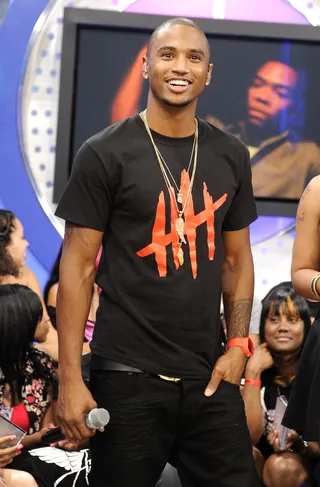 Cooling - Trey Songz at 106 &amp; Park, August 21, 2012. (Photo: John Ricard / BET)