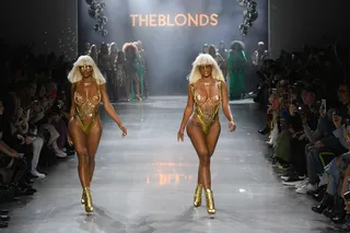 Shannon and Shannade Clermont - The Clermont twins wear bleache blonde bobs walking The Blonds fashion show during NYFW&nbsp;(Photo: Mike Coppola/Getty Images for NYFW: The Shows).