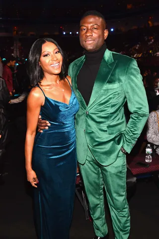 Velvet Is Definitely The Look For Tonight! Gabrielle Dennis And Sinqua Walls Look Great! - (Photo: Paras Griffin/Getty Images for BET)&nbsp;