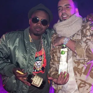 Hennessy vs. Apple Ciroc - I guess this comes down to who we like better: Nas or French Montana?(Photo: French Montana via Instagram)