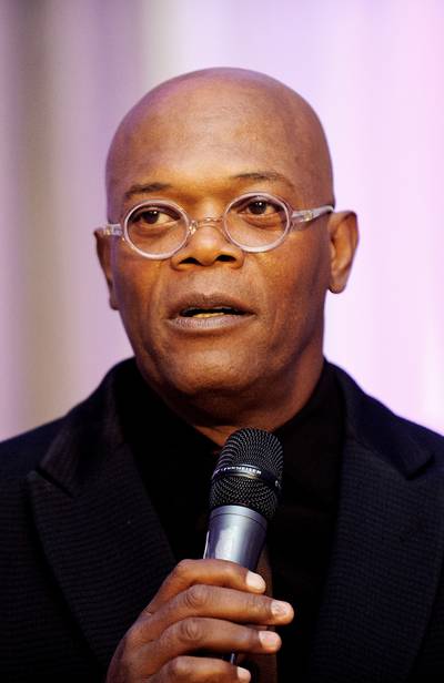 Samuel L. Jackson on President Obama - “Hell no it can’t wait, your lives will be affected. Romney and Ryan will gut Medicare if they’re elected. Ask the fact checkers, those two are fact duckers,” Jackson said.&nbsp;(Photo: Ben Pruchnie/Getty Images for Soujar)