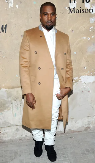 Kanye West - The man who made rocking a kilt hip-hop fresh treats dressing like he treats music — it ain’t hot unless he’s pushing boundaries.   (Photo by Jamie McCarthy/Getty Images for H&amp;M)