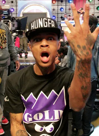 Bow Wow’s message to Paula Deen:&nbsp; - “You’ve got a public invite, Ms.&nbsp;Paula Deen, to sit right on this couch. Right here at 106… You come here, holla at ya' boy." (Photo: Randy Smith/BET)