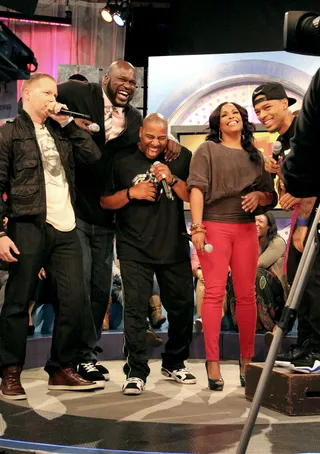 The Diesel&nbsp; - Shaq Chillin on set at 106 &amp; Park (Photo: Randy Smith/BET)