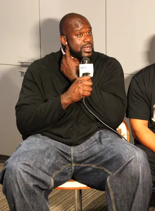 The Legend - Shaquile O'Neal hanging out on set at 106 &amp; Park (Photo: Randy Smith/BET)