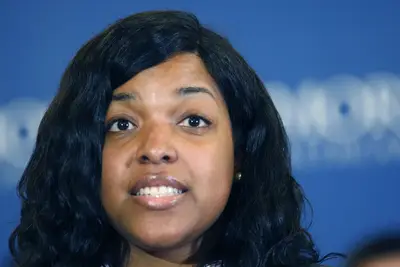 Ebola Survivor Amber Vinson Gives Blood for a Cure  - Texas nurse Amber Vinson, who was cured of&nbsp;Ebola last fall, is donating her blood in hopes to find a cure for the deadly virus that has killed more than 20,000 people, CBS News reported. XBiotech, a pharmaceutical company, hopes that the antibodies in her blood can help them create a medicine that can help people become resistant to the virus.&nbsp;(Photo: REUTERS /TAMI CHAPPELL /LANDOV)