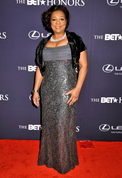 Classy and Sassy  - BET's Vice President of Specials&nbsp;Lynne Harris Taylor is styled in a classy floor-length gown. (Photo: Kris Connor/BET/Getty Images for BET)
