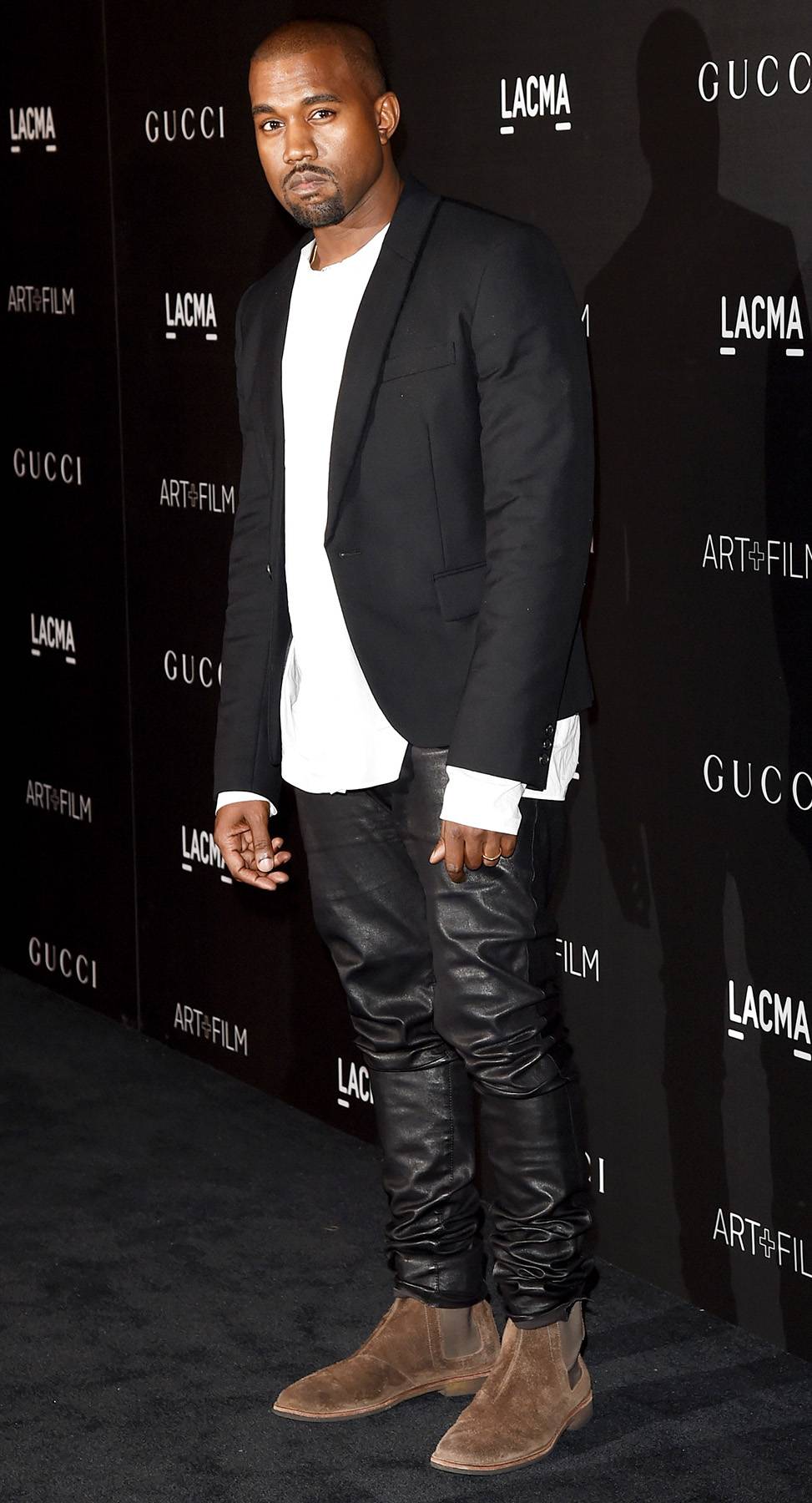 negativ serviet Rejse tiltale On Leather Jogging Pants: - Image 6 from Kanye West's Biggest Fashion  Statements | BET