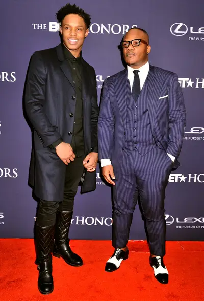 Boys in Blue  - Singers Avery Wilson and Sean Garrett get dapper in their blue ensembles as they do their best GQ poses. (Photo: Kris Connor/BET/Getty Images for BET)