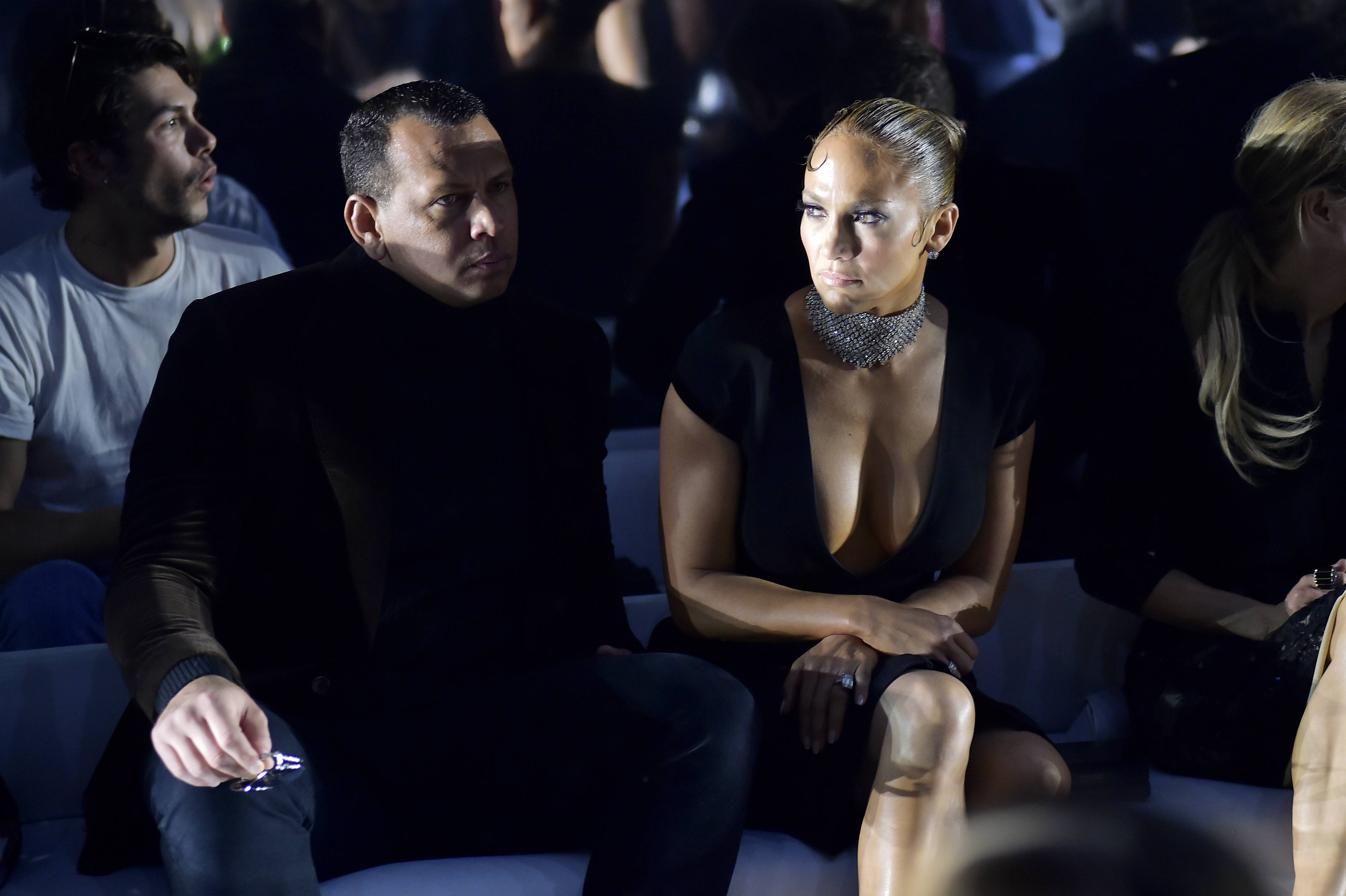 LOS ANGELES, CALIFORNIA - FEBRUARY 07: Alex Rodriguez and  Jennifer Lopez attend Tom Ford: Autumn/Winter 2020 Runway Show at Milk Studios on February 07, 2020 in Los Angeles, California. (Photo by Stefanie Keenan/Getty Images for TOM FORD: AUTUMN/WINTER 2020 RUNWAY SHOW )