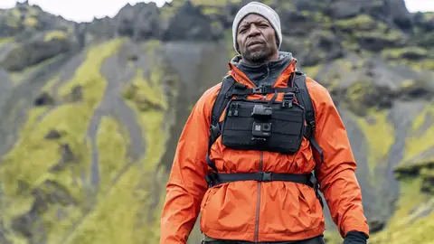 Terry Crews stands victorious as his journey comes to an end. (National Geographic/Ben Simms)