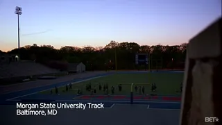 Morning Run - The day starts at at 6 o'clock in the morning on the Morgan State University track and field. Physical training is an important factor in a burgeoning soldier's life.   (Photo: BET)