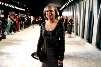 Anita Hill&nbsp; - Anita Hill attends the 2020 Vanity Fair Oscar Party in a black sequin gown. She looked stunning!&nbsp;(Photo: Rich Fury/VF20/Getty Images for Vanity Fair) (Photo: Rich Fury/VF20/Getty Images for Vanity Fair)