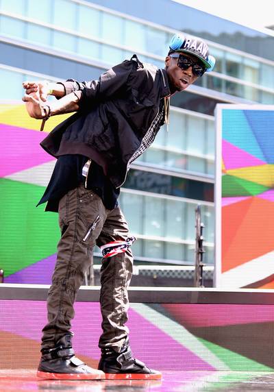 Rapper Raww Blue is Lit - Rapper Raww Blue performs onstage during 106 &amp; Park Live sponsored by Denny's &amp; M&amp;M's during the 2016 BET Experience at Microsoft Square. (Photo: Matt Winkelmeyer/Getty Images for BET)