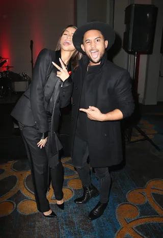 Cuttin' Up - Zendaya Coleman and Tahj Mowry are having a blast supporting a great cause at the Inaugural World AIDS Day Benefit Presented by UnAIDS-USA and Africa Rising LA.(Photo: FayesVision/WENN.com)
