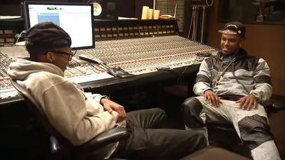 D-Money - Daniel rocks out in the studio.   (Photo: BET)