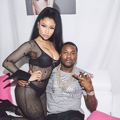 Nicki in Paris - While Nicki takes Europe by storm, Meek is right by her side supporting his main chick. The femcee posted this cozy snap with the caption, &quot;@meekmill thnku for cmn out boo.&quot;(Photo: Nicki Minaj via Instagram)