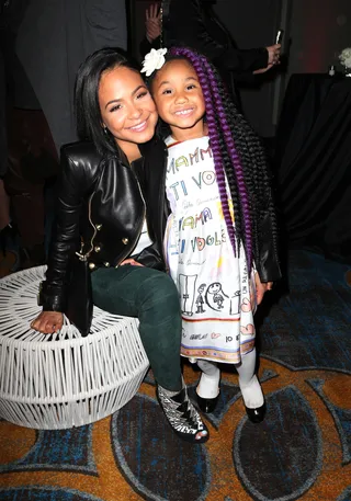Little Miss Violet - Christina Milian and her cutie pie daughter Violet Nash pose at the Inaugural World AIDS Day Benefit Presented by UnAIDS-USA and Africa Rising in Los Angeles.(Photo: FayesVision/WENN.com)