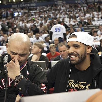 Every Night Is Drake Night - Despite that missed layup, Drake continues to celebrate his place as the new face of basketball. This month he dominated a Raptors game, dropping jokes during the players' introductions and handing out commemorative &quot;Drake Night&quot; t-shirts.Needless to say, Drizzy had an adventurous 2014, and with an expected mixtape and his new album,&nbsp;Views From the 6, due next year,&nbsp;it looks like Drake is getting comfortable at the top for 2015 too.&nbsp;(Photo: Drake via Instagram)
