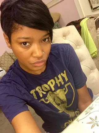 Keke Palmer @kekepalmer - Keeks stunts for the camera, and she also decides to ditch the face paint for a completely real look.&nbsp; (Photo: Keke Palmer via Instagram)