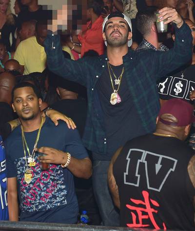 Chubbs and Drake - Chubbs can mostly be seen standing right next to Drake as he's part of the OVO security team. Sources say he's only done exactly one interview ever and his most notable on-camera appearance occurred when he shoved a Houston fan off stage.&nbsp;(Photo: Prince Williams/FilmMagic)